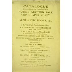 Hesslein’s 134st Auction Sale