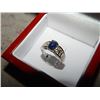 Image 3 : RING - 1.29CT CABOCHON CUT SAPPHIRE - CUSTOM MADE - SET IN FILIGREE STERLING SILVER - INCLUDES CERTI