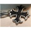 Image 2 : UNIQUE IRON CROSS PENDANT - BLACK CENTER SEPERATES FROM OUTER LINES - SILVER