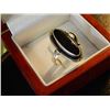 Image 2 : RING - BLACK ONYX  SET IN STERLING SILVER - .925 - SZ 10