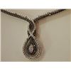 Image 2 : NECKLACE - BLACK AND WHITE INTERTWINED NECKLACE - .25CARAT - 25 DIAMONDS TTL - INCLUDES CERTIFICATE 