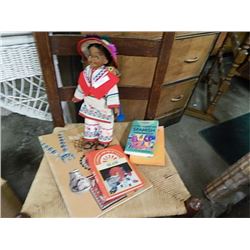 SPANISH DOLL WITH BOOKS