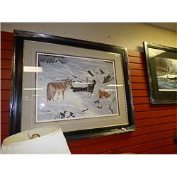 FRAMED LIMITED EDITION PRINT -WINTER GLOW - GLENN OLSON - GALLERY ESTIMATE - $875