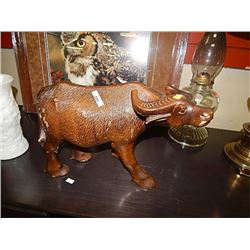 HAND CRAFTED WOOD CARVING - WATER BUFFALO