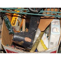 BOX OF PAINT SUPPLIES