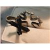 Image 1 : UNIQUE IRON CROSS PENDANT - BLACK CENTER SEPERATES FROM OUTER LINES - SILVER