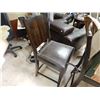Image 2 : HIGH BACK BAR CHAIR - NEW IN BOX - LEATHER STYLE SEAT - UNASSEMBLED - 2 X BID