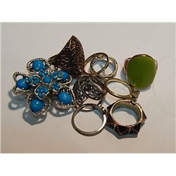 ASSORTED RINGS - 10