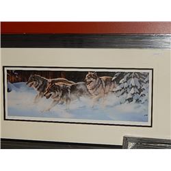 FRAMED LIMITED EDITION PRINT - HUNTING PARTY - MAURADE BAYNTON - GALLERY ESTIMATE - $625