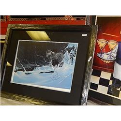 FRAMED ARTIST PROOF - LIMITED EDITION PRINT - EMERAL CREEK WOLVES - ROD TRIBIGER - GALLERY ESTIMATE 