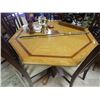 Image 2 : OCTAGON INLAID DINING TABLE - GREAT CONDITION