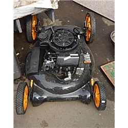 GAS MOWER ENGINE ON DECK WITH WHEELS