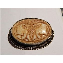 VINTAGE CARVED PIN BOX LID