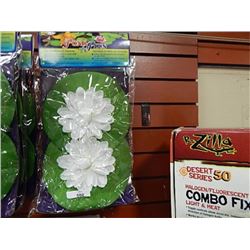 NEW POND LILIES - WHITE (LARGE) 2PC - 3 PKGS PER LOT RETAIL $10/PKG = $30 VALUE