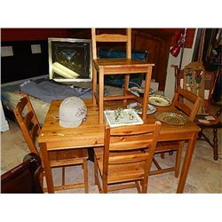 PINE TABLE AND 4 CHAIRS