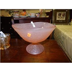 Pink bowl on pedestal