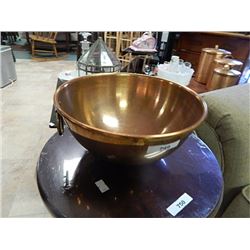 heavy Copper mixing bowl with hanger loop