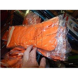 PACKAGE OF RUBBER WORK GLOVES - ORANGE