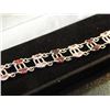 Image 2 : BRACELET - PINK AND RED CUT CRYSTALS SET IN STERLING SILVER - 16GM TTL