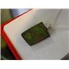 Image 3 : NECKLACE - FREE FORM AMMONIATE NECKLACE WITH STERLING SILVER SETTING
