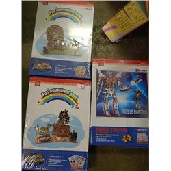 LITU 3D PUZZLES - 3 ASSORTED - FERRIS WHEEL, PIRATE SHIP, RED MOBILE FIGHTER