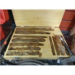 REAMER SET IN WOOD CASE - 11PC - NEW