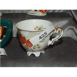 footed raspberry demit tasse cup