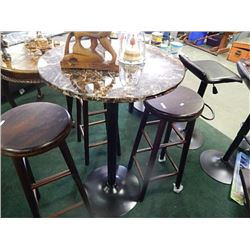 Marble style bar table