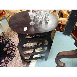 Espresso wine bottle table