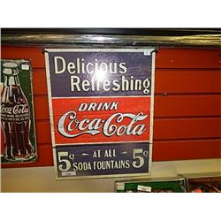 Vintage Coca Cola metal sign