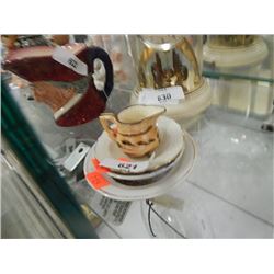 Small collectors saucers - 3; Sm orange jug - royal copenhagen & other = 4 pc ttl