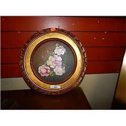 Round oil painting picture flowers