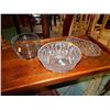 Image 1 : Dish and 2 glass bowls = 3 pcs