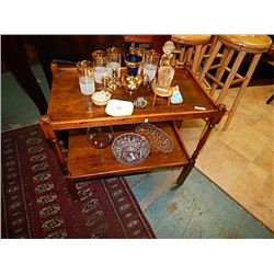 Oak vintage tea trolley