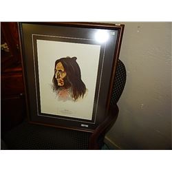 FRAMED PRINT - CROW FOOT - HEAD CHIEF OF BLACK FOOT