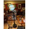 Image 1 : VINTAGE GEORGE F. CRAM GLOBE ON WOODEN STAND - 12" DIAMETER - MADE IN CANADA - 54" TALL