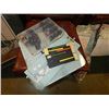 Image 1 : CUDDYPEDE SCRAPBOOK CUTTER, GLASS MEASURING/CUTTING GRID, CONTAINER OF OIL PAINTS, SPONGE PAINTING B