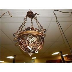 WROUGHT IRON SPHERE SHAPE HANGING LIGHT