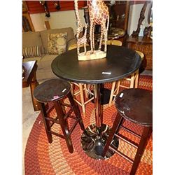 ROUND BAR TABLE - BLACK