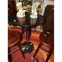 ROUND BAR TABLE - BLACK