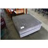 Image 1 : GREY UPHOLSTERED LARGE FOOTSTOOL OTTOMAN