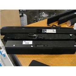 GROUP OF 4 HOME AUDIO SOUND BARS; LG, YAMAHA, SONY, AND PRECISION ACOUSTIC