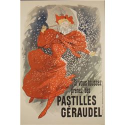 Jules Cheret Pastilles Geraudel Art Deco Ad Print