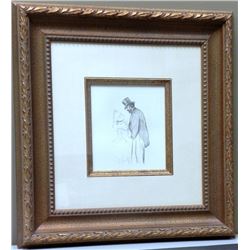 LE Edgar Degas La Famille Cardinal Etching Framed