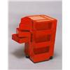 BIEFFEPLAST, Padua Joe Colombo Rollbar Boby 3, Kunststoff, rot. Kubusförmiger Korpus mit...