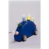 MEMPHIS, Mailand Martine Bedin Leuchte Super, Fiberglas, Kautschuk, Metall. Blauer halbk...