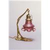 GEBR. PALLME - KÖNIG & HABEL, Kosten/ Teplitz Tischleuchte, Bronze, Glas. Linear reliefiert...