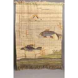 BAUHAUS DESSAU, Dessau Grete Reichardt Wandteppich, Gewebte Wolle, Seide, Baumwolle. Dar...