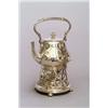 CHRISTOFLE & CIE, Paris Teemaschine, Plated. Reliefiertes florales Dekor mit Perlschnur. Re...