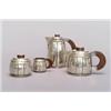 Image 1 : PIERRE DU MONT, Paris Service, Zinn, versilbert, Holz. 4-tlg., bestehend aus Kaffee-, Teeka...